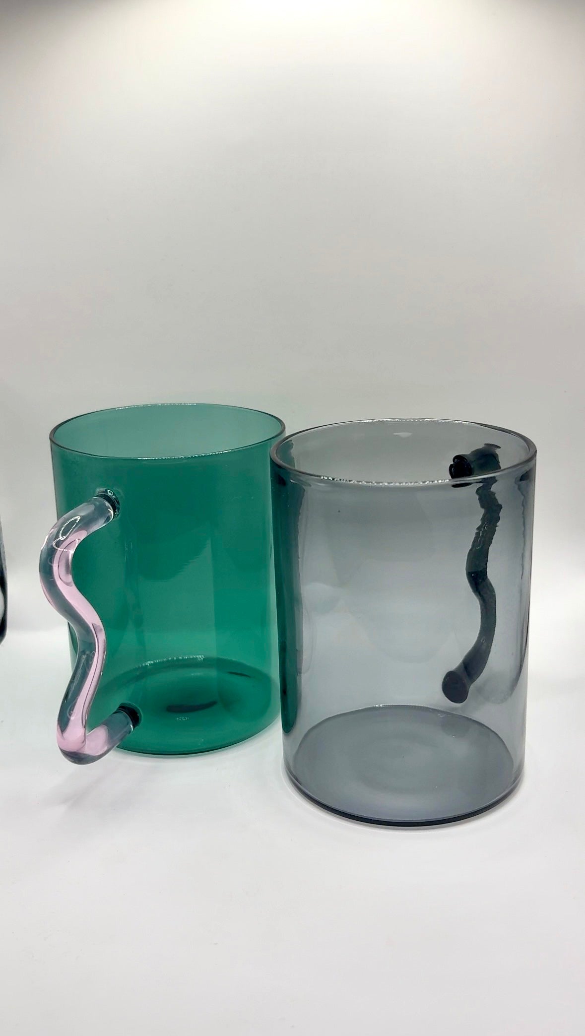 Handcrafted Borosilicate Swirl Glass Mug – Aesthetic Designer Coffee Mug