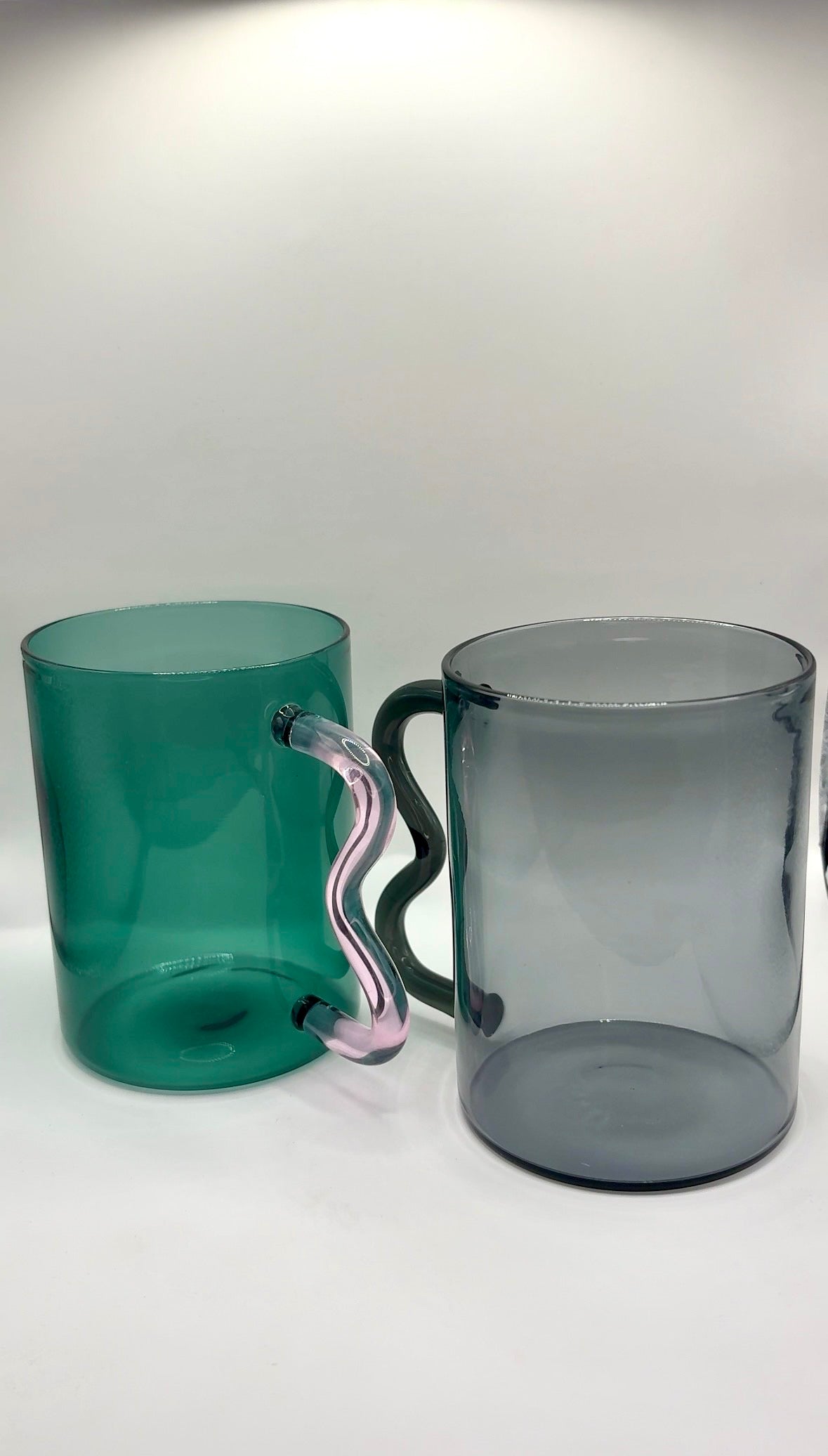 Handcrafted Borosilicate Swirl Glass Mug – Aesthetic Designer Coffee Mug