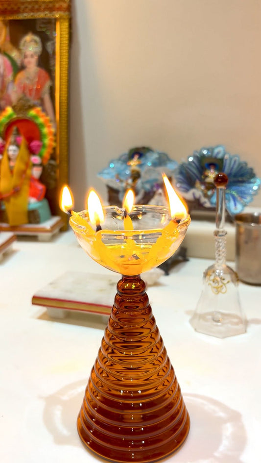 Tall Glass Diya