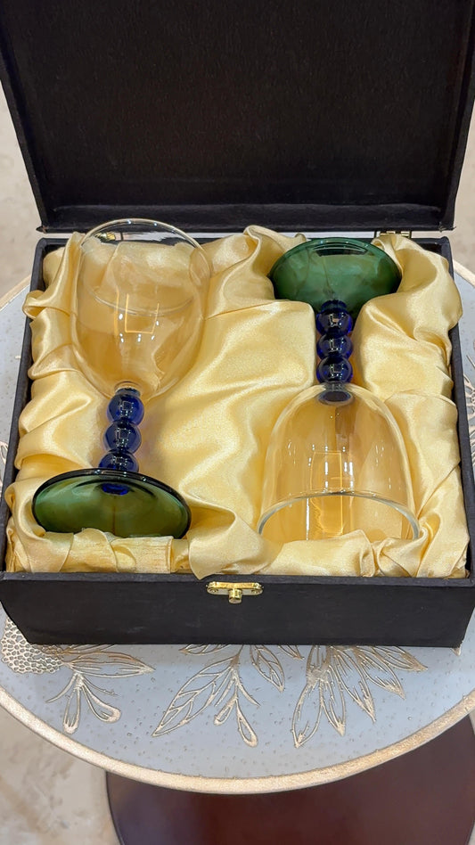 Goblet Glasses blue (set of 2)
